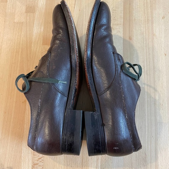 Vintage Florsheim Brown Pebbled Leather Oxfords - Picture 3 of 9